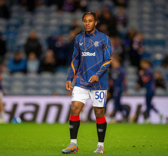 Ibrox Stadium, Glasgow, UK. 3rd Oct, 2024. UEFA Europa League Football, Rangers versus Lyon; Zak Lovelace of Rangers warms up Credit: Action Plus Sports/Alamy Live News