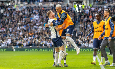 Tottenham Hotspur v West Ham United Premier League 19/10/2024. GOAL 1-1 Tottenham Hotspur midfielder Dejan Kulusevski (2