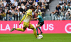 Dusan Vlahovic Juventus FC scores a penalty during Serie A 2024/25 match between Juventus FC and Cagliari Calcio at Alli