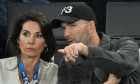 Paris 2024 - Zinedine Zidane And Wife At Basketball Final France v USA