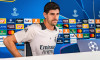 21.10.2024, Pressekonferenz vor Real Madrid vs. Borussia Dortmund, UEFA Champions League, 3. Spieltag Thibaut Courtois P