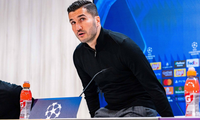 21.10.2024, Pressekonferenz vor Real Madrid vs. Borussia Dortmund, UEFA Champions League, 3. Spieltag Nuri Sahin und Jul