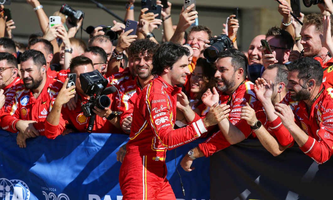 Austin, USA. 20th Oct, 2024. Carlos Sainz Jr. (ESP) - Scuderia Ferrari - Ferrari SF-24 - Ferrari during the Race of Formula 1 Pirelli United States Grand Prix 2024, scheduled to take place at Circuit of Americas in Austin, TX (USA) Sept 18-20, 2024 Credit