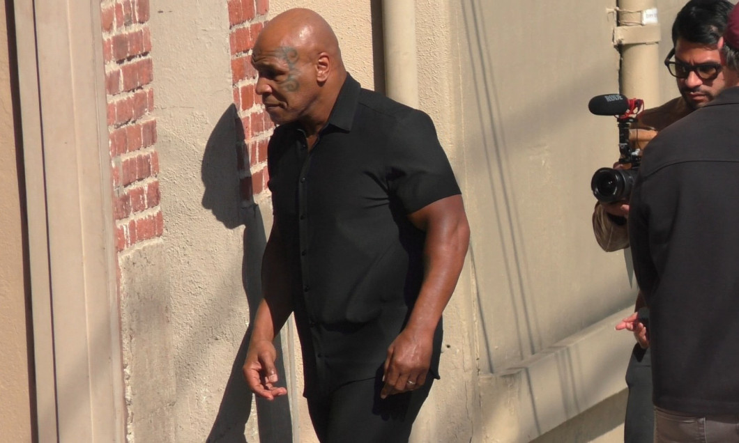 EXCLUSIVE: Mike Tyson Greets Fans At Jimmy Kimmel Live In Hollywood - 23 Sep 2024