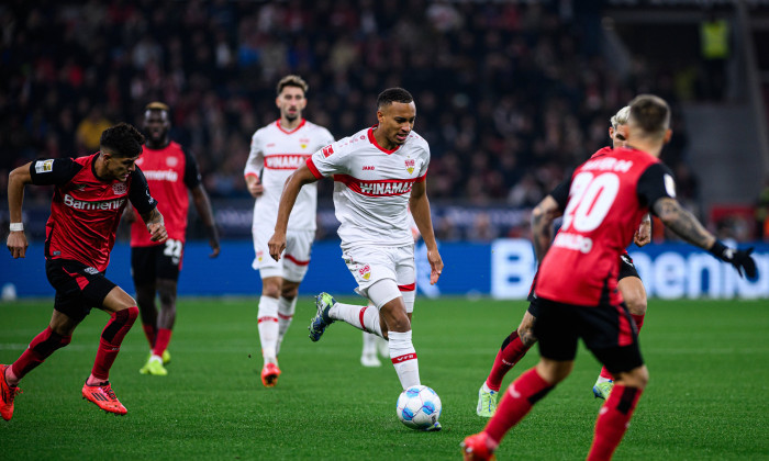 LEVERKUSEN, GERMANY - 1 NOVEMBER, 2024: Jamie Leweling, Bundesliga, The match Bayer 04 Leverkusen vs Vfb Stuttgart at Ba