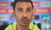 Bucharest, Romania. 12th Aug, 2024: Elias Charalambous, FCSB football team coach, and midfielder Mihai Lixandru (not in picture) hold a press conference, at the FCSB Training Centre, one day ahead the UEFA Champions League, third qualifying round 2nd leg