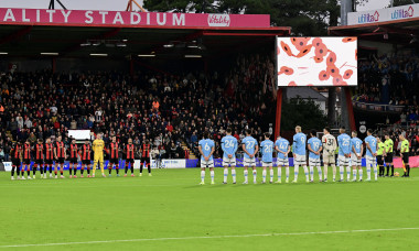 Bournemouth v Manchester City Premier League Bournemouth Players and Manchester City Players during the Last Post before