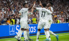 Real Madrid CF vs Villarreal CF - La Liga EA Sports 2024/25 Vinicius Junior of Real Madrid CF (R) celebrates his goal wi