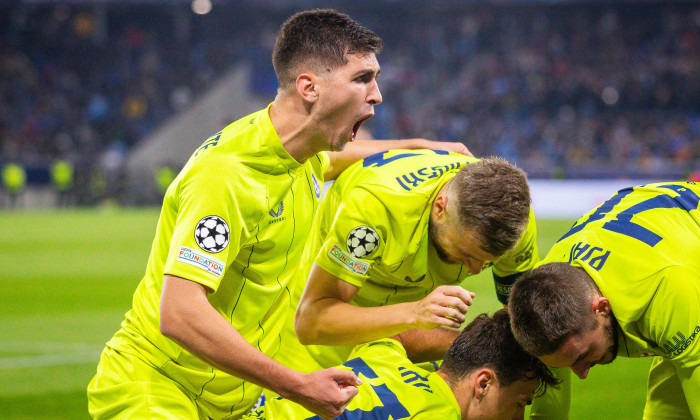 SK SLOVAN BRATISLAVA - GNK DINAMO ZAGREB Martin Baturina of Dinamo celebrates a goal during the UEFA Champions League, l