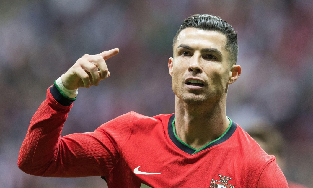 Stadion Narodowy, Warsaw, Poland. 12th Oct, 2024. International Football UEFA Nations LeagueLeague A, Group 1, Poland versus Portugal; Cristiano Ronaldo (POR) turns to celebrate his goal for 0-2 in the 37th minute Credit: Action Plus Sports/Alamy Live New