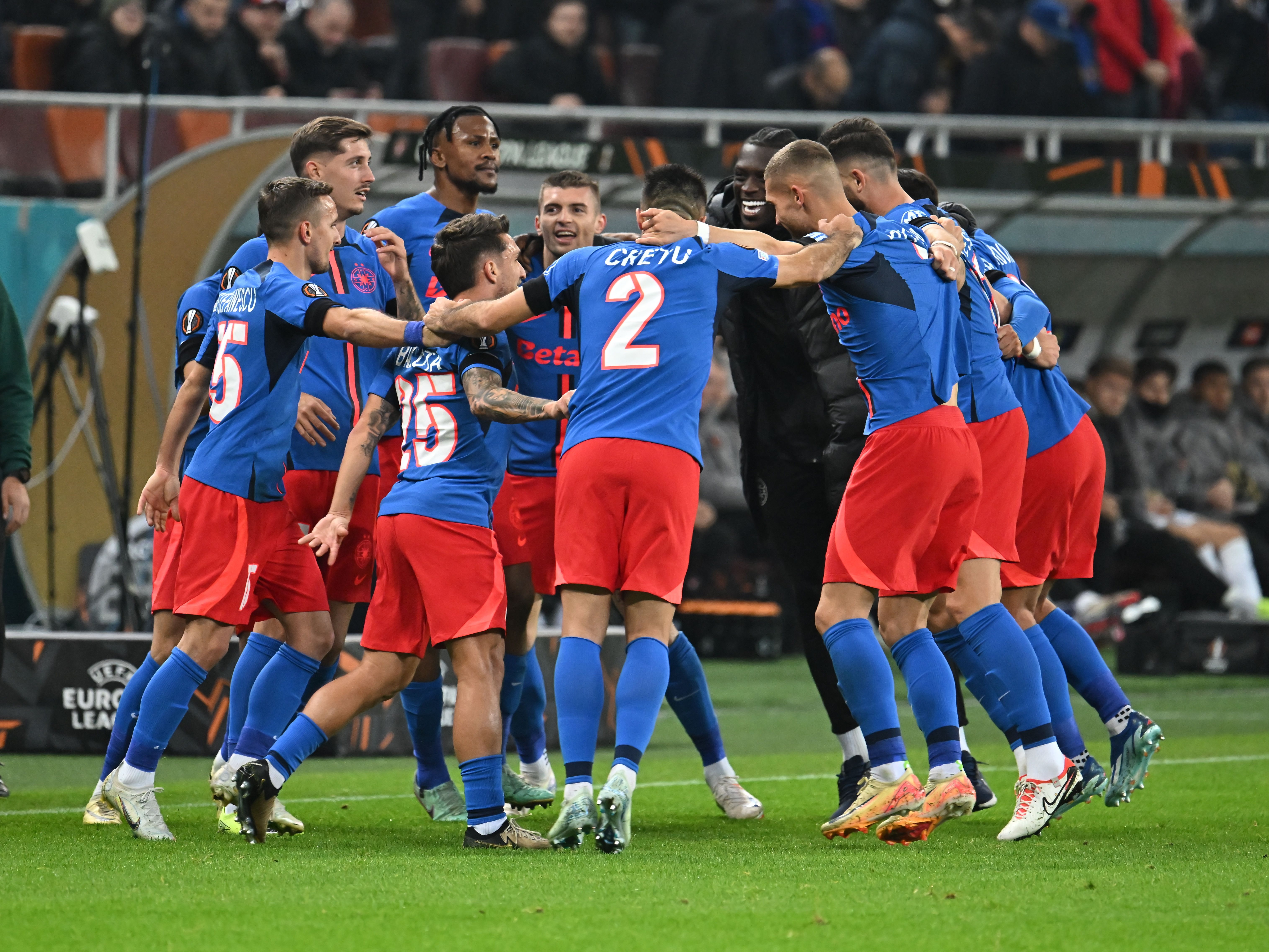 Peste 10.000 de simulări! Cum au crescut șansele de calificare ale FCSB-ului, după 2-0 cu Midtjylland