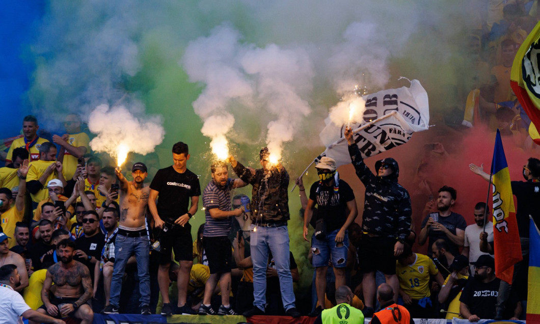 Fans of Romania seen during UEFA EURO, EM, Europameisterschaft,Fussball 2024 Round of 16 game between national teams of