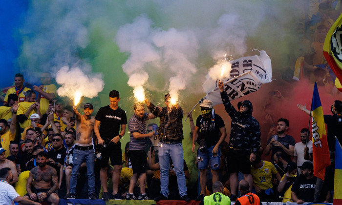 Fans of Romania seen during UEFA EURO, EM, Europameisterschaft,Fussball 2024 Round of 16 game between national teams of