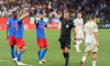 Bucharest, Romania. 13th Aug, 2024: Referee Morten Krogh during the UEFA Champions League, third qualifying round 2nd leg football match between FCSB and AC Sparta Praha, at Steaua Stadium, in Bucharest. Credit: Lucian Alecu/Alamy Live News