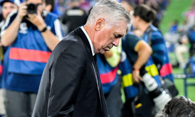 GETAFE, SPAIN - OCTOBER 8: Carlo Ancelotti of Real Madrid CF during the match between Getafe CF and Real Madrid CF of La Liga Santander on October 8, 2022 at Coliseum Alfonso Prez in Getafe, Spain. (Photo by Samuel Carreo/ PX Images)