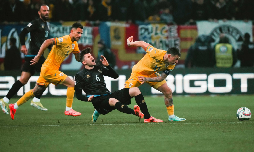 Nations League C, Group C2: Romania vs. Kosovo Nicolae Stanciu and Elvis Rexhbecaj in action during the Nations League C