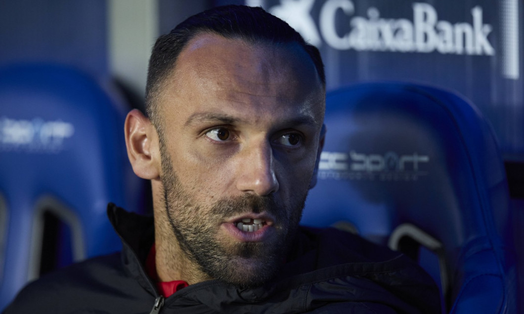 Deportivo Alaves v RCD Mallorca - LaLiga EA Sports Vedat Muriqi of RCD Mallorca looks on during the LaLiga EA Sports mat