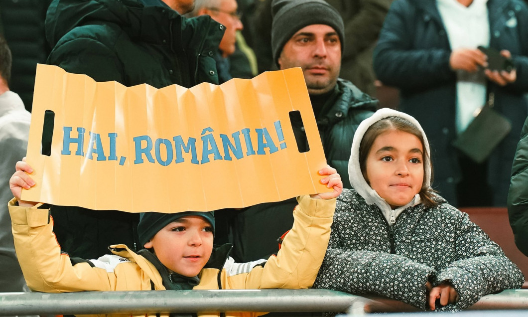 Nations League C, Group C2: Romania vs. Kosovo Romanian fans in action during the Nations League C, Group C2 match betwe