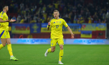 UEFA Nations League 2025 Oleksandr Zinchenko of Ukraine celebrate his opening goal for his team during Albania vs Ukrain