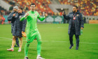 Nations League C, Group C2: Romania vs. Kosovo Florin Nita greets the remaining fans, as Kosovo players left the pitch b