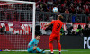 November 23, 2024, Allianz Arena, Munich, GER, 1.FBL, FC Bayern Munich vs FC Augsburg, DFL regulations prohibit any use of photographs as image sequences and/or quasi-video. in the picture Harry Kane (Munich) scores the goal to make it 2-0.