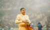 Nations League C, Group C2: Romania vs. Cyprus Andrei Ratiu celebrates with the fans in attendance after the Nations Lea