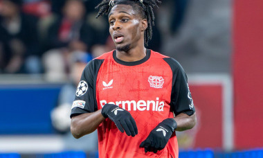 Leverkusen, Deutschland. 26th Nov, 2024. Jeremie Frimpong (Bayer 04 Leverkusen, #30) 26.11.2024, Fussball: Bayer 04 Leverkusen - FC Salzburg, UEFA Champions League, Saison 2024 2025, Spieltag 5 Credit: dpa/Alamy Live News