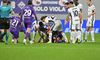 1st Dec 2024, Artemio Franchi Stadium, Florence, Italy; Serie A Enilive Football Match; Fiorentina versus Inter; Edoardo Bove of AC Fiorentina rescued