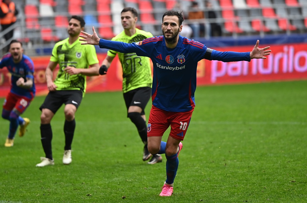 Steaua - Unirea Ungheni 2-1. Chipirliu, MVP! ”Dublă”, o bară și o ratare uriașă. Mureșenii, gol din ofsaid