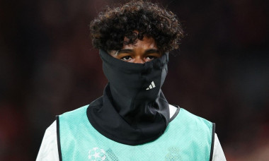 LIVERPOOL, UK - 27th Nov 2024: Endrick of Real Madrid warms up during the UEFA Champions League match between Liverpool FC and Real Madrid CF at Anfield Stadium(Credit: Craig Mercer/ Alamy Live News)