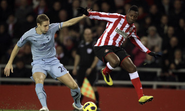 Asamoah Gyan Michael Dawson Asamoah Gyan &amp; Michael Dawson