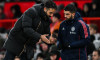 Ruben Amorim Manager of Manchester United talks to his coaching staff during the Premier League match Manchester United vs Nottingham Forest at Old Trafford, Manchester, United Kingdom, 7th December 2024(Photo by Craig Thomas/News Images)