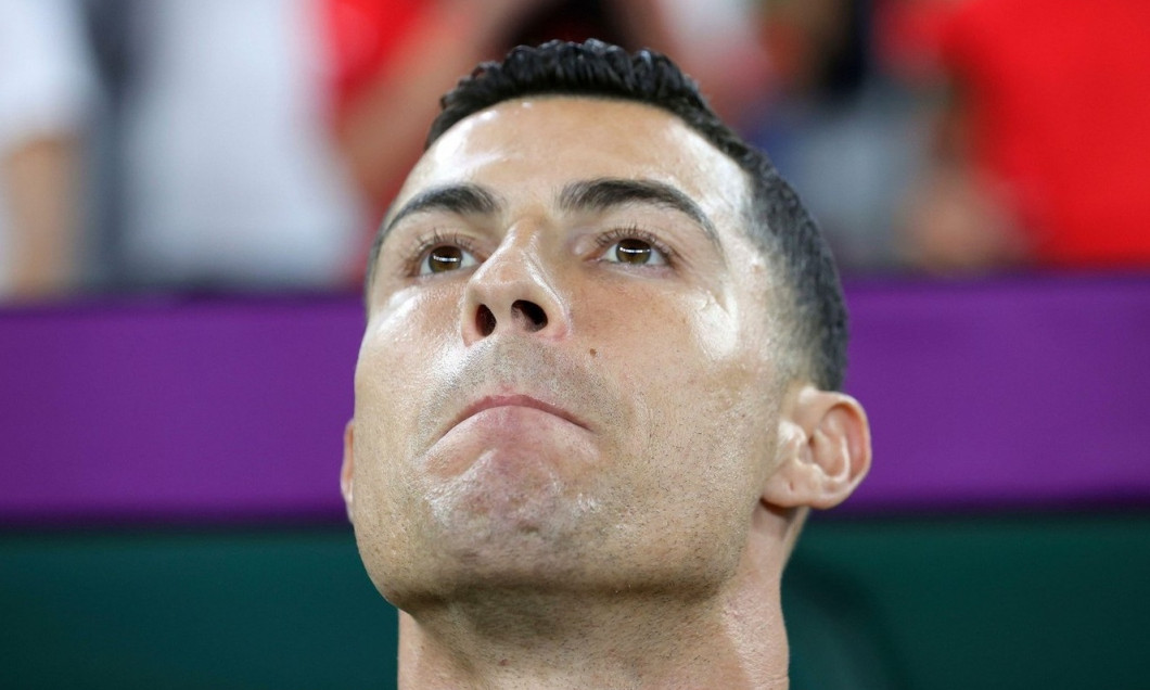 Doha, Katar. 10th Dec, 2022. firo : 10.12.2022, Football, Soccer, FIFA WORLD CUP 2022 QATAR, World Cup 2022 Qatar, World Cup 2022 Qatar, Quarterfinals, Morocco - Portugal Cristiano Ronaldo, Disappointed on the bench, Substitute player, PORTRAIT/dpa/Alamy