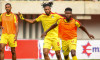 UYO, NIGERIA - SEPTEMBER 07: Imourane Hassane and Enagnon David Kiki of Benin during the 2025 Africa Cup of Nations {AFC