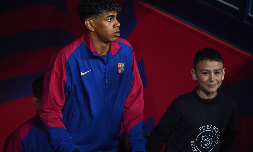 Barcelona, Esp. 16th Dec, 2024. FC BARCELONA vs CD LEGANES. December 15, 2024 Lamine Yamal (19) of FC Barcelona before the match between FC Barcelona and CD Leganes corresponding to the seventeen day of La Liga EA Sports at Olimpic Stadium Lluis Companys