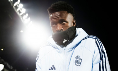 Madrid, Spain. 14th Dec, 2024. MADRID, SPAIN - December14: Vinicius jr of Real Madrid during the LaLiga EA Sports 2024/25 match between Rayo Vallecano and Real Madrid at Vallecas Stadium in Madrid. (Photo by Guillermo Martinez) Credit: Guillermo Martinez/