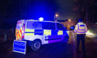 Cumbernauld, UK. 13th Nov, 2018. Police Incident of a suspected attack in the Seafar area of Cumbernauld at 8pm. Police have cordoned off the area with tape and are investigating but not giving any details out. One person has been taken away in an ambulan