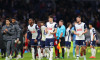 Tottenham Hotspur Stadium, London, UK. 1st Dec, 2024. Premier League Football, Tottenham Hotspur versus Fulham; Destiny Udogie, Will Lankshear and Radu Dragusin of Tottenham Hotspur thanking the fans after the match. Credit: Action Plus Sports/Alamy Live