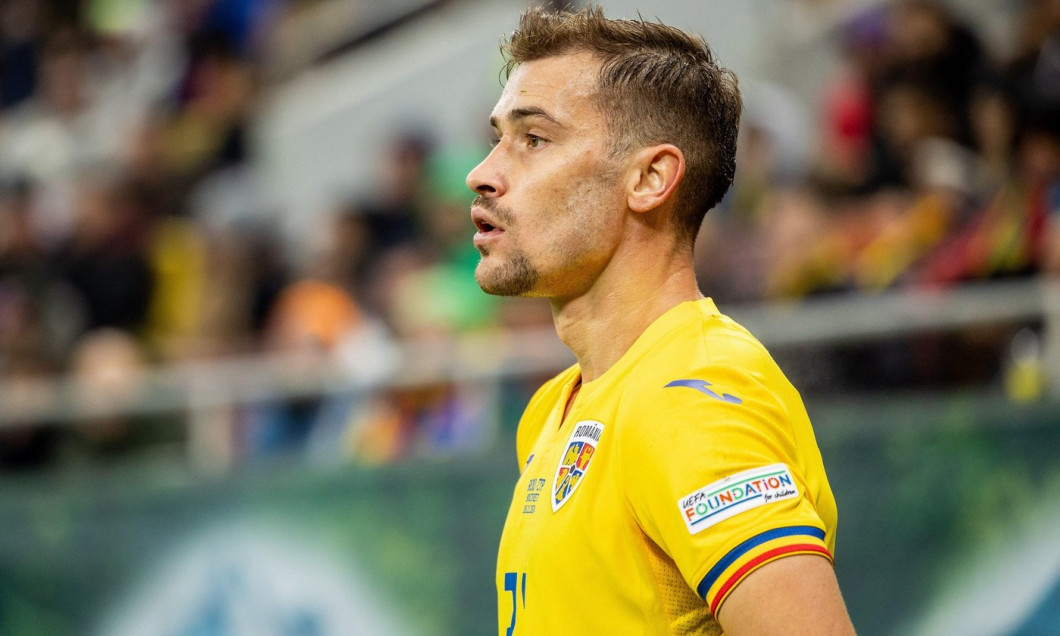 Darius Olaru of Romania during the UEFA Nations League, League C, Group C2 football match between Romania and Cyprus on 18 November 2024 at Arena Nationala in Bucharest, Romania