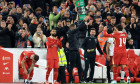 Liverpool, UK. 25th Sep, 2024. Liverpool's Federico Chiesa is substituted off for teammate Mohamed Salah during the Carabao Cup match at Anfield, Liverpool. Picture credit should read: Jessica Hornby/Sportimage Credit: Sportimage Ltd/Alamy Live News