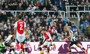 Arsenal midfielder Ethan Nwaneri (53) in action during the Newcastle United FC v Arsenal FC English Premier League match at St.James' Park, Newcastle, England, United Kingdom on 2 November 2024 Credit: Every Second Media/Alamy Live News