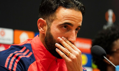 Pilsen, Czech Republic. 11th Dec, 2024. Manchester United Head Coach Ruben Amorim during the Manchester United Press Conference ahead of the FC Viktoria Plzeň v Manchester United UEFA Europa League match at the Doosan Arena, Pilsen, Czech Republic on 11 D