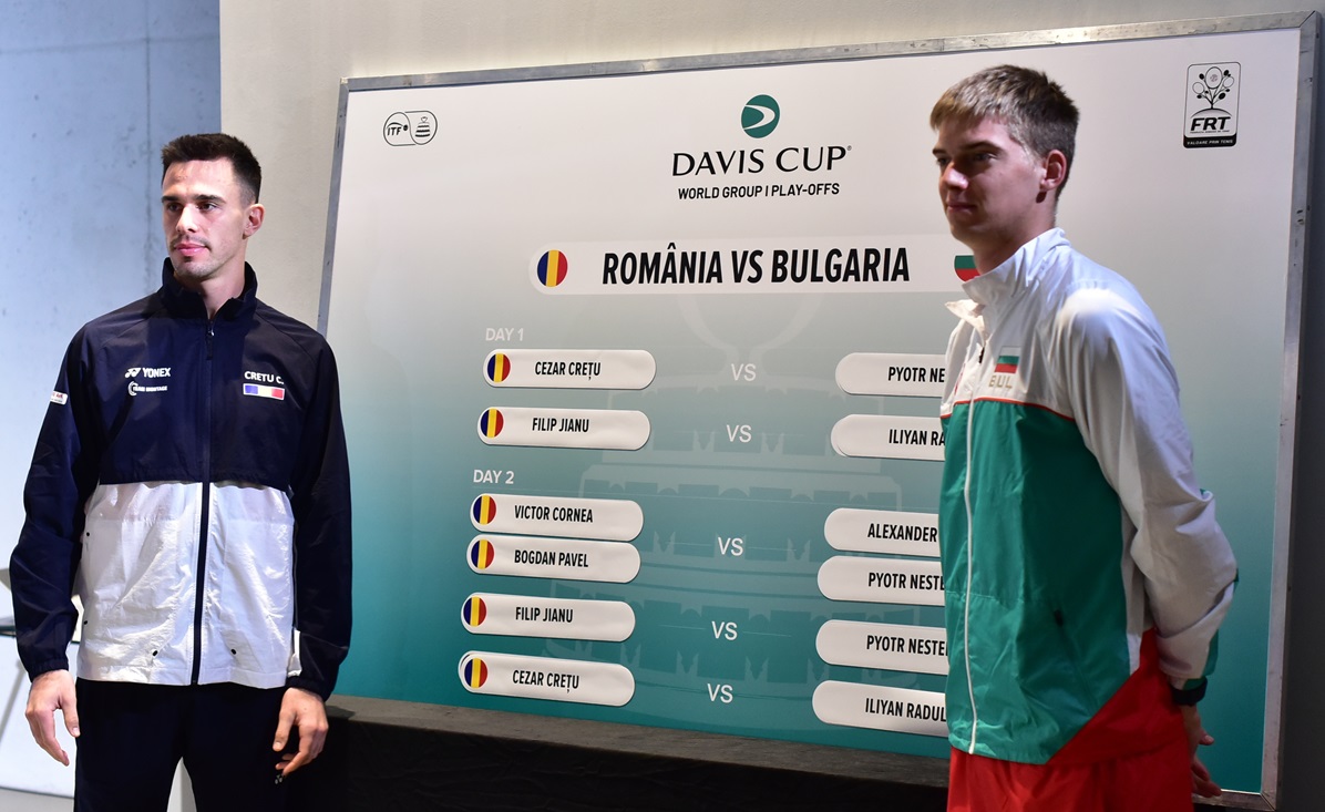 Cupa Davis: România - Bulgaria, ACUM, pe Digi Sport 2, în primul tur al play-off-ului Grupei Mondiale I