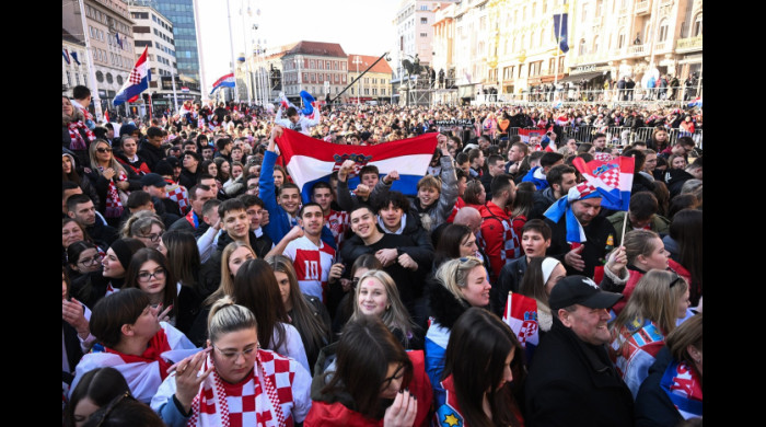 Zeci de mii de fani croați i-au așteptat la Zagreb pe vicecampionii mondiali la handbal masculin / Foto: Profimedia