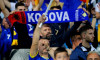 Kosovo fans in the stands at the end of the UEFA Nations League match at the Fadil Vokrri Stadium in Pristina, Kosovo. Picture date: Thursday June 9, 2022.