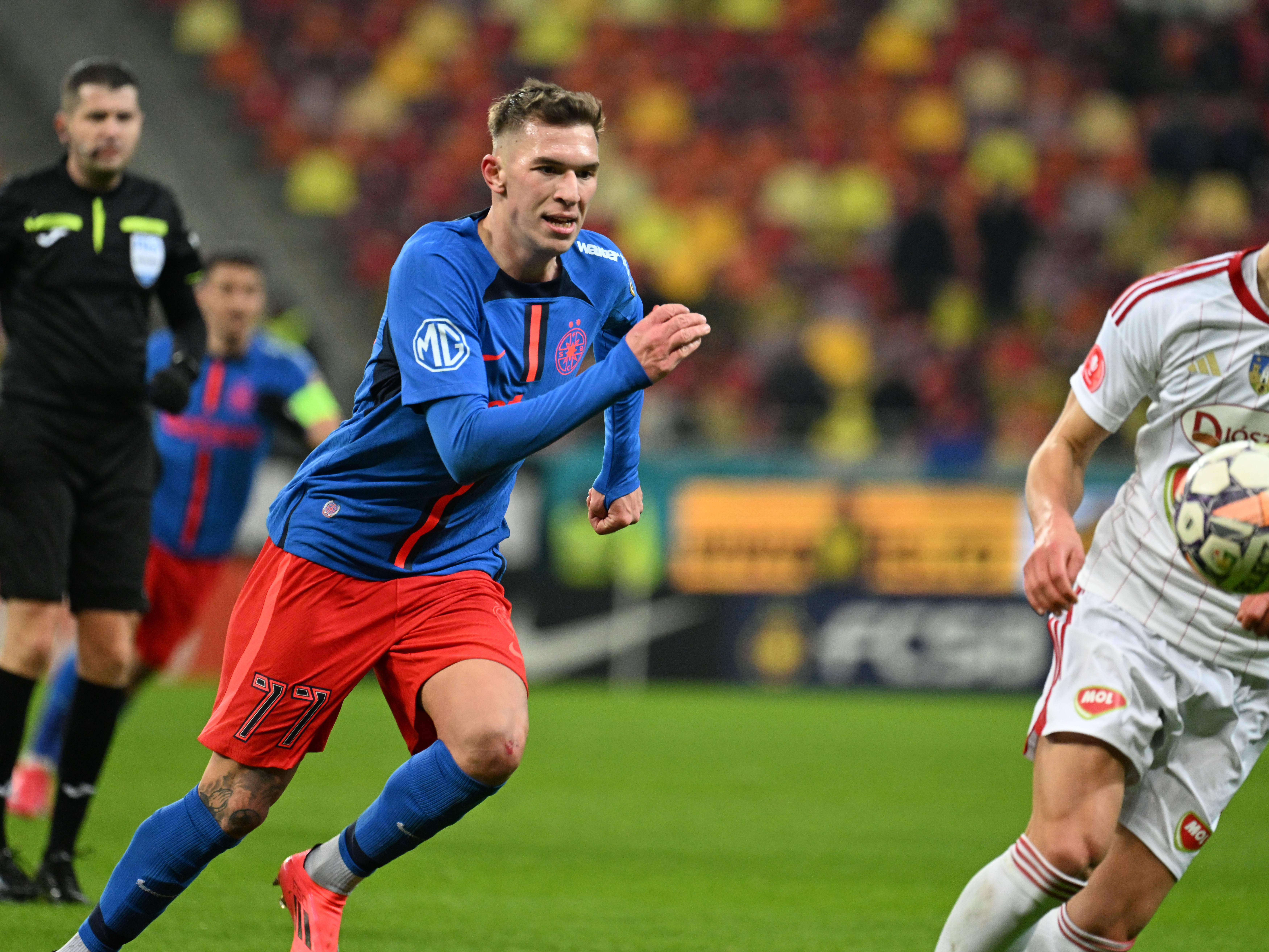 Andrei Gheorghiță, schimbat după 45 de minute la debutul său pentru FCSB. Nota primită