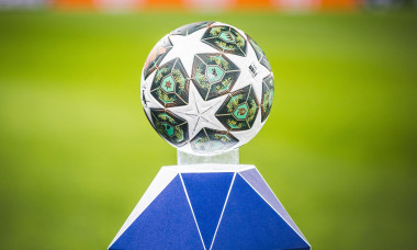 Match ball of the UEFA Champions League 2024/25 League Knockout Play-off First Leg match between Sporting CP and Borussia Dortmund at Estadio Jose Alvalade. (Final score: Sporting CP 0- 3 Borussia Dortmund)