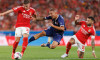 Benjamin Rollheiser, Alisson Safira, Nicolas Otamendi seen in action during Liga Portugal game between teams of SL Benfi