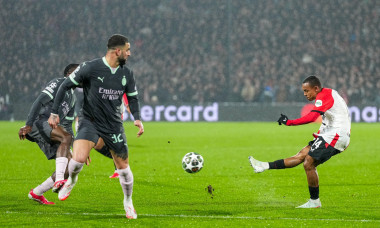 Rotterdam - Igor Paixao of Feyenoord during the 1st leg of the knockout phase play-offs of new format of the Champions League 2024/2025. The match is set between Feyenoord and AC Milan at Stadion Feijenoord De Kuip on 12 February 2025 in Rotterdam, The Ne