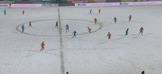 Gloria Buzău - FCSB 0-0, ACUM, pe Digi Sport 1. Meciul a început cu 15 minute întârziere, din cauza condițiilor meteo